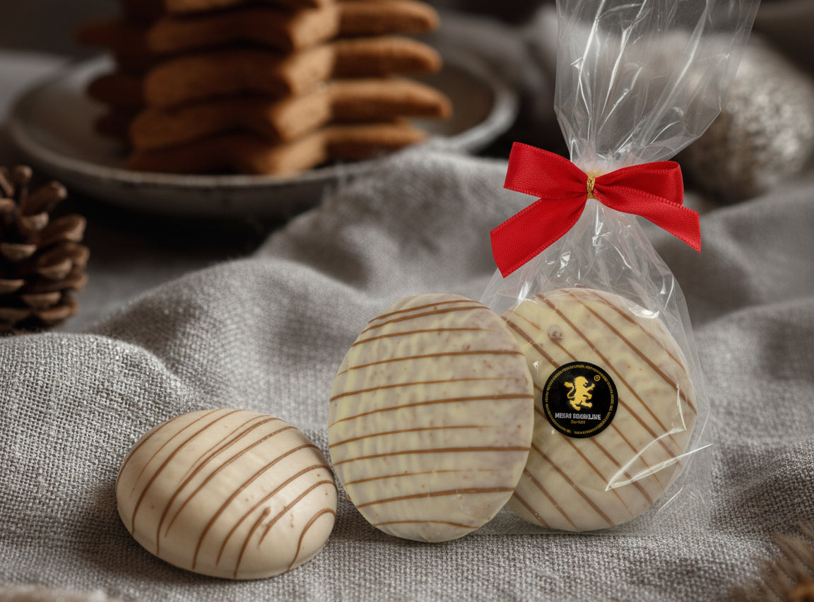 Lebkuchen Weiss handgefertigt, 1 Stck. im Klarsichtbeutel