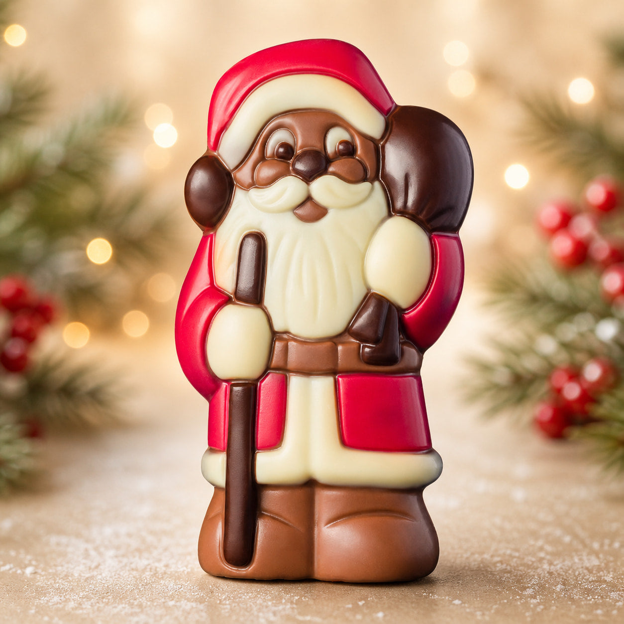 Nikolaus mit Stock, Schokoladenfigur 60 g von Hessen Schokolade