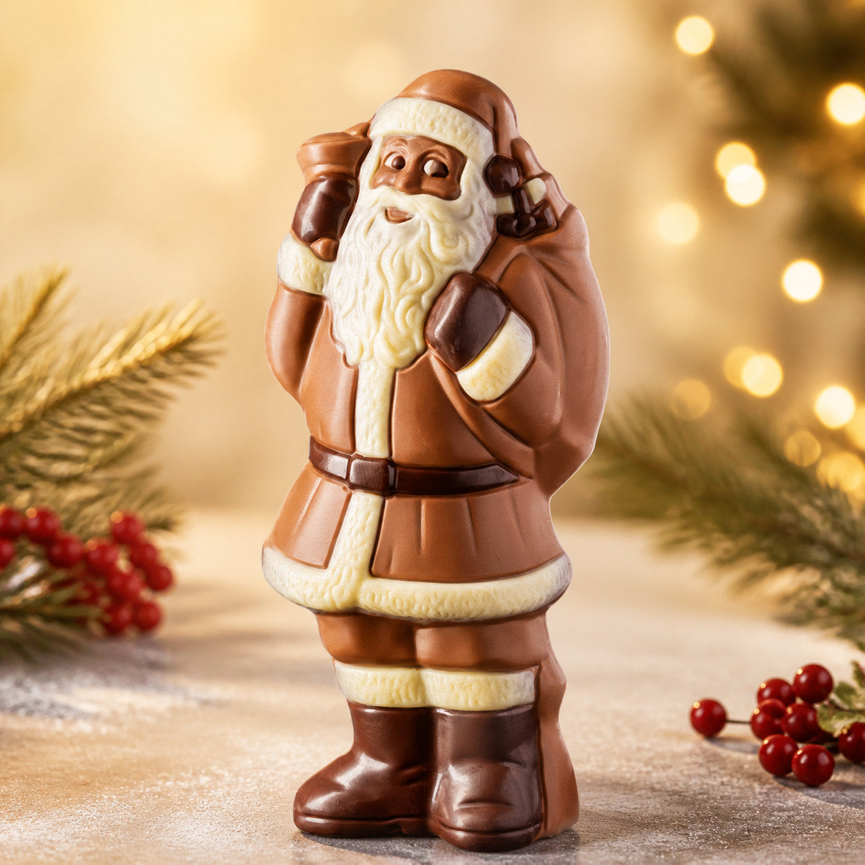 Weihnachtsmann Vollmilch 125 g, Schokoladenfigur von Hessen Schokolade