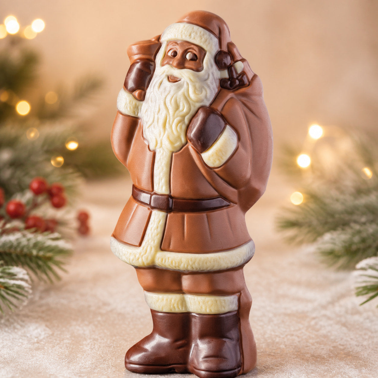 Weihnachtsmann Vollmilch 225 g, Schokoladenfigur von Hessen Schokolade