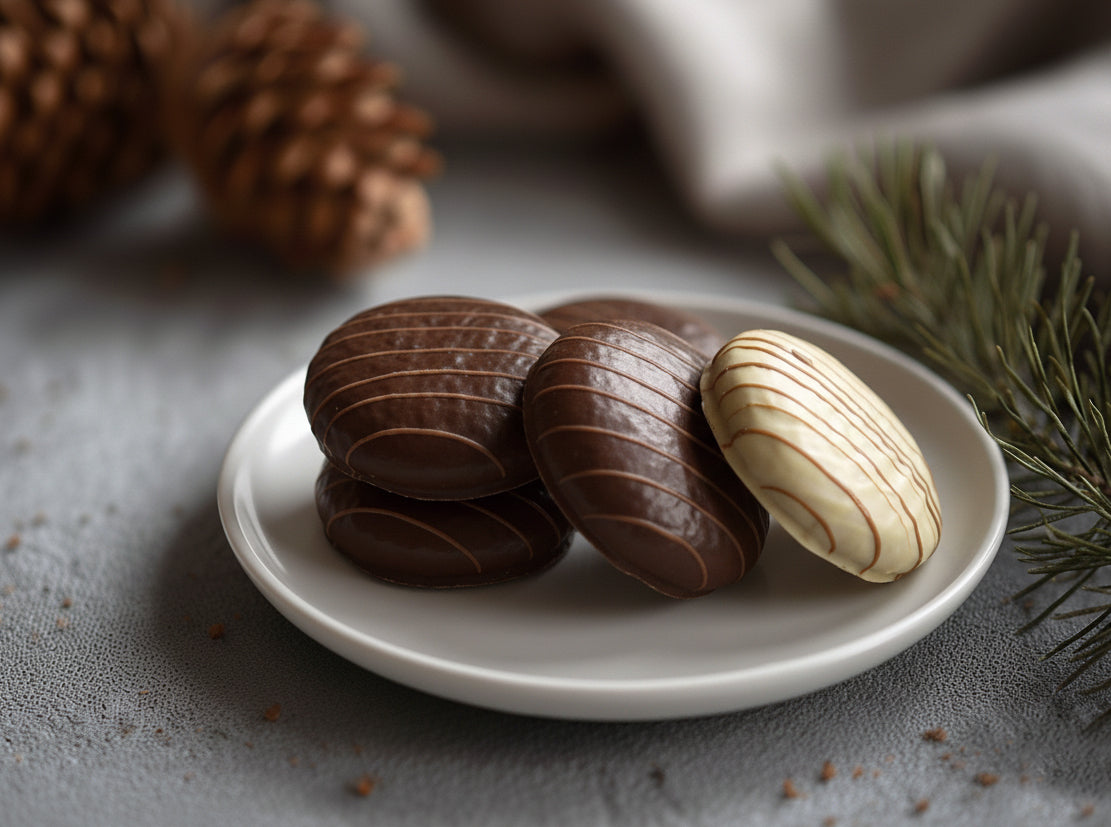 Lebkuchen Zartbitter handgefertigt, 1 Stck. im Klarsichtbeutel