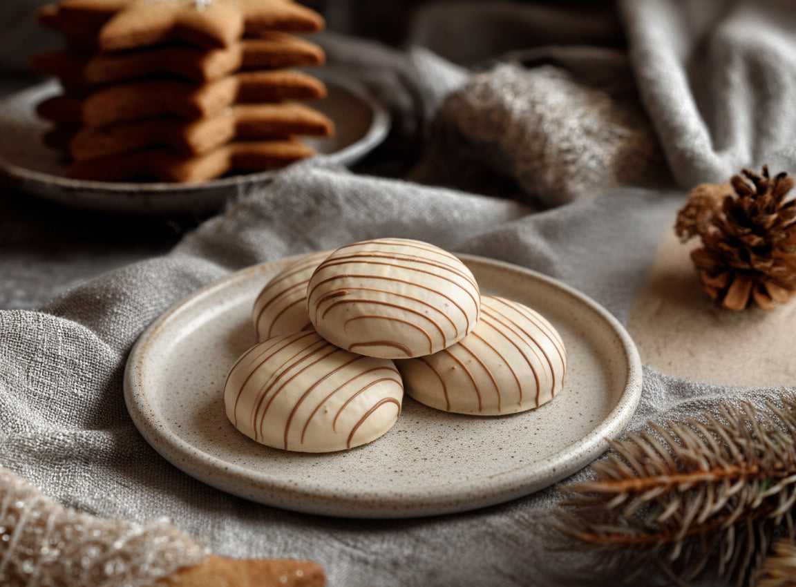 Lebkuchen Weiss handgefertigt, 1 Stck. im Klarsichtbeutel