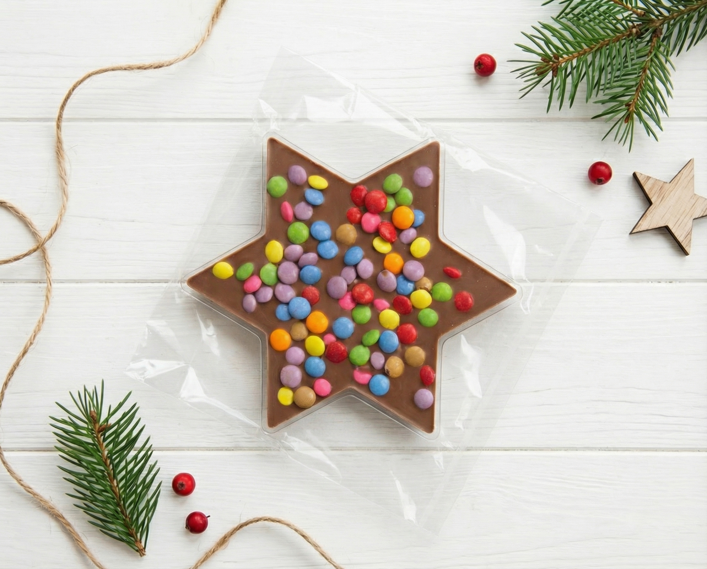 Weihnachtsstern Vollmilch, Schokolinsen