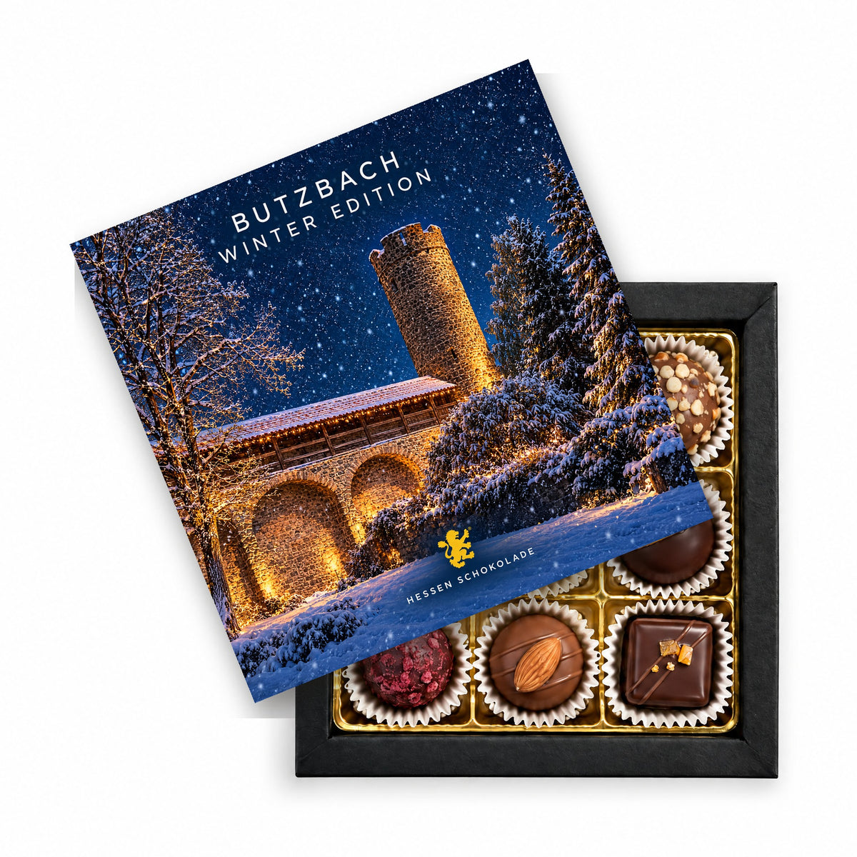 Butzbach Winter Edition 9er Pralinen – Hexenturm & Stadtmauer
