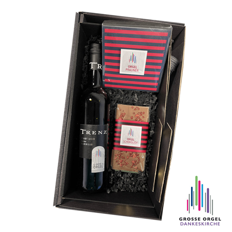 Orgel Box 3: Rotwein, Pralinen und Schokolade