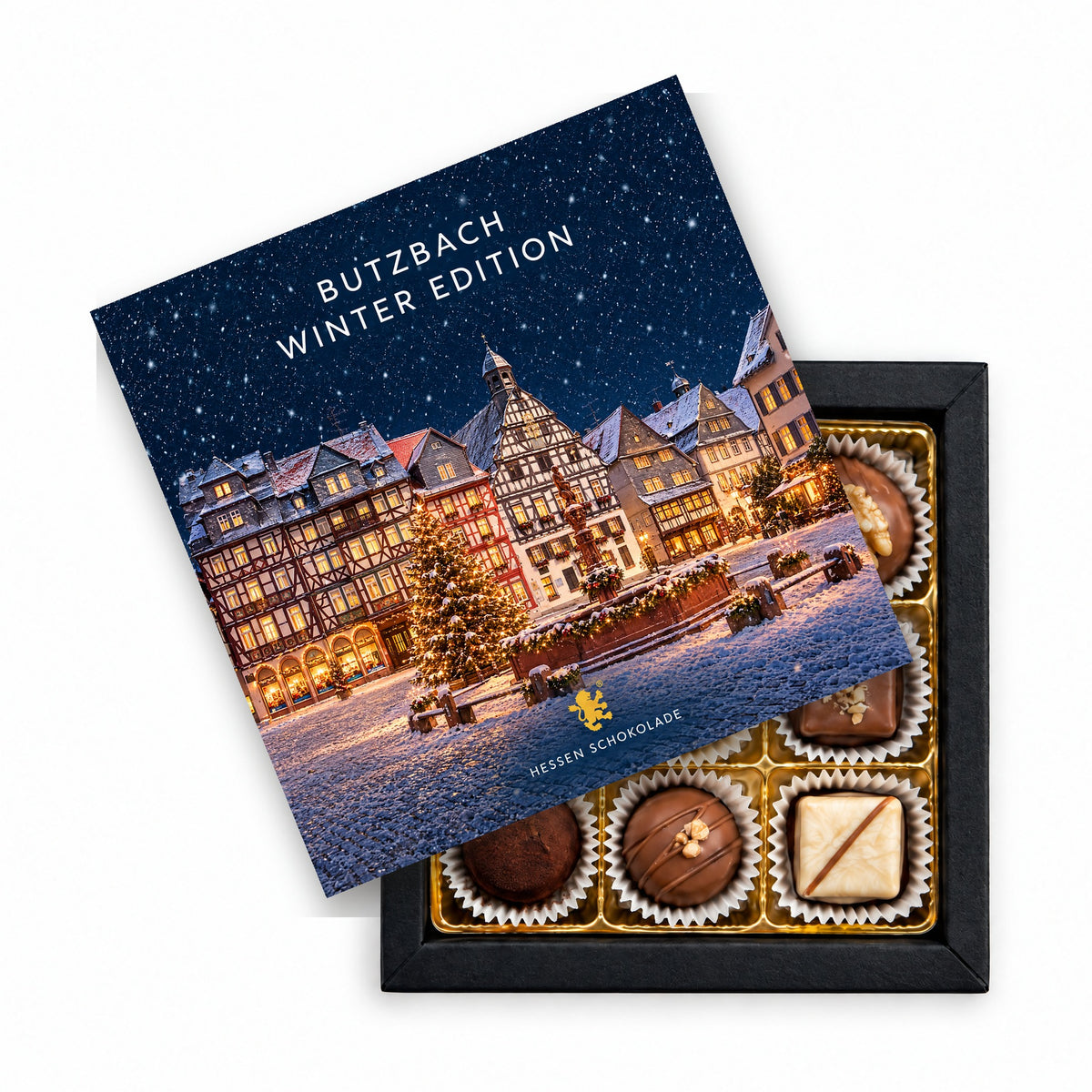 9er Pralinen – Marktplatz mit Brunnen