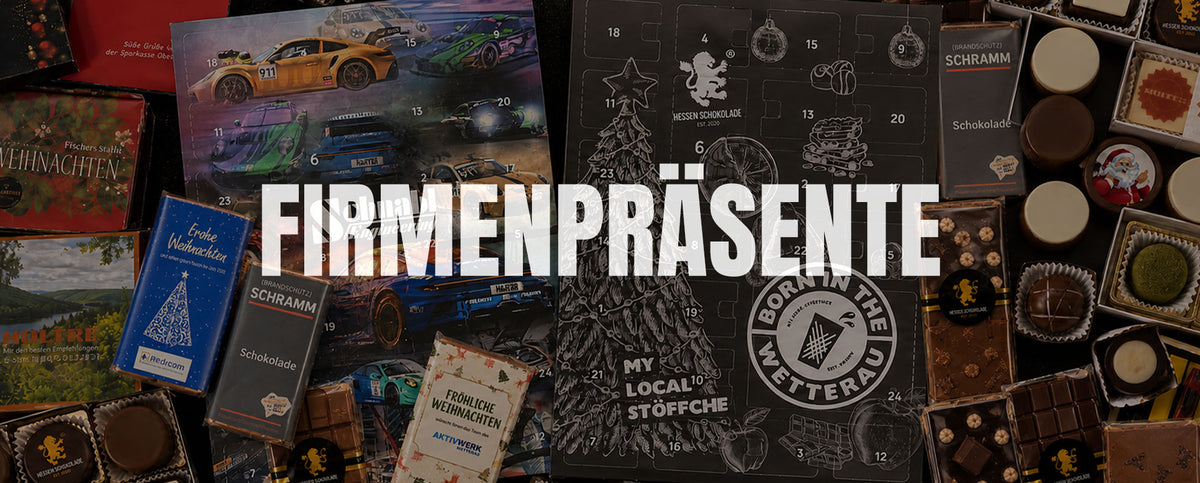 Firmenpraesente aus Schokolade und Pralinen mit individuellem Logo