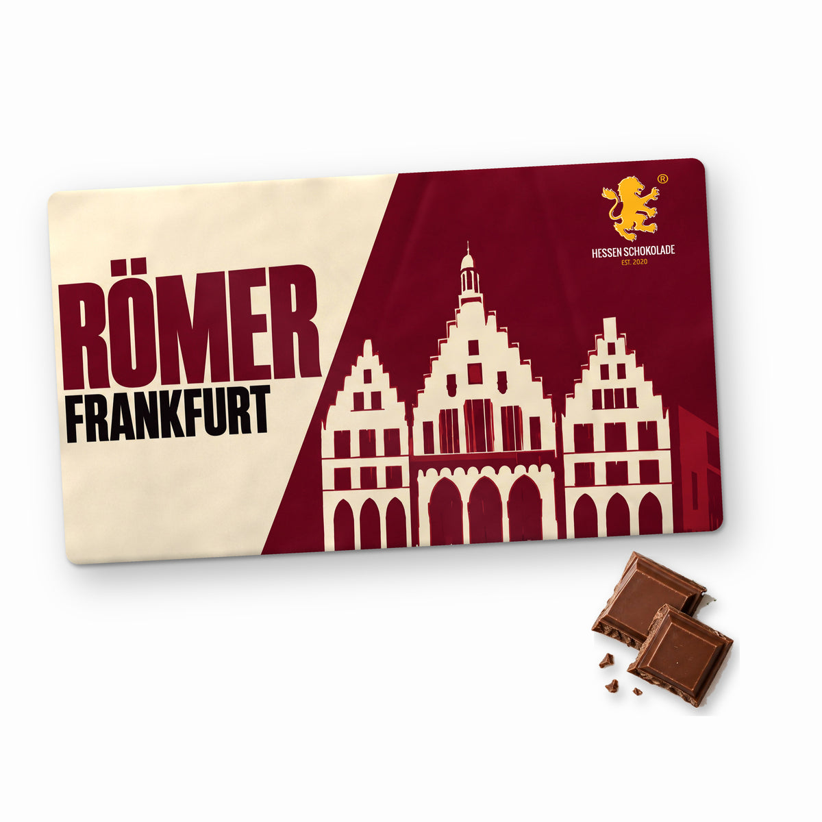 Frankfurt Schokolade „Römer Frankfurt“ im Querformat – Souvenir aus Frankfurt am Main