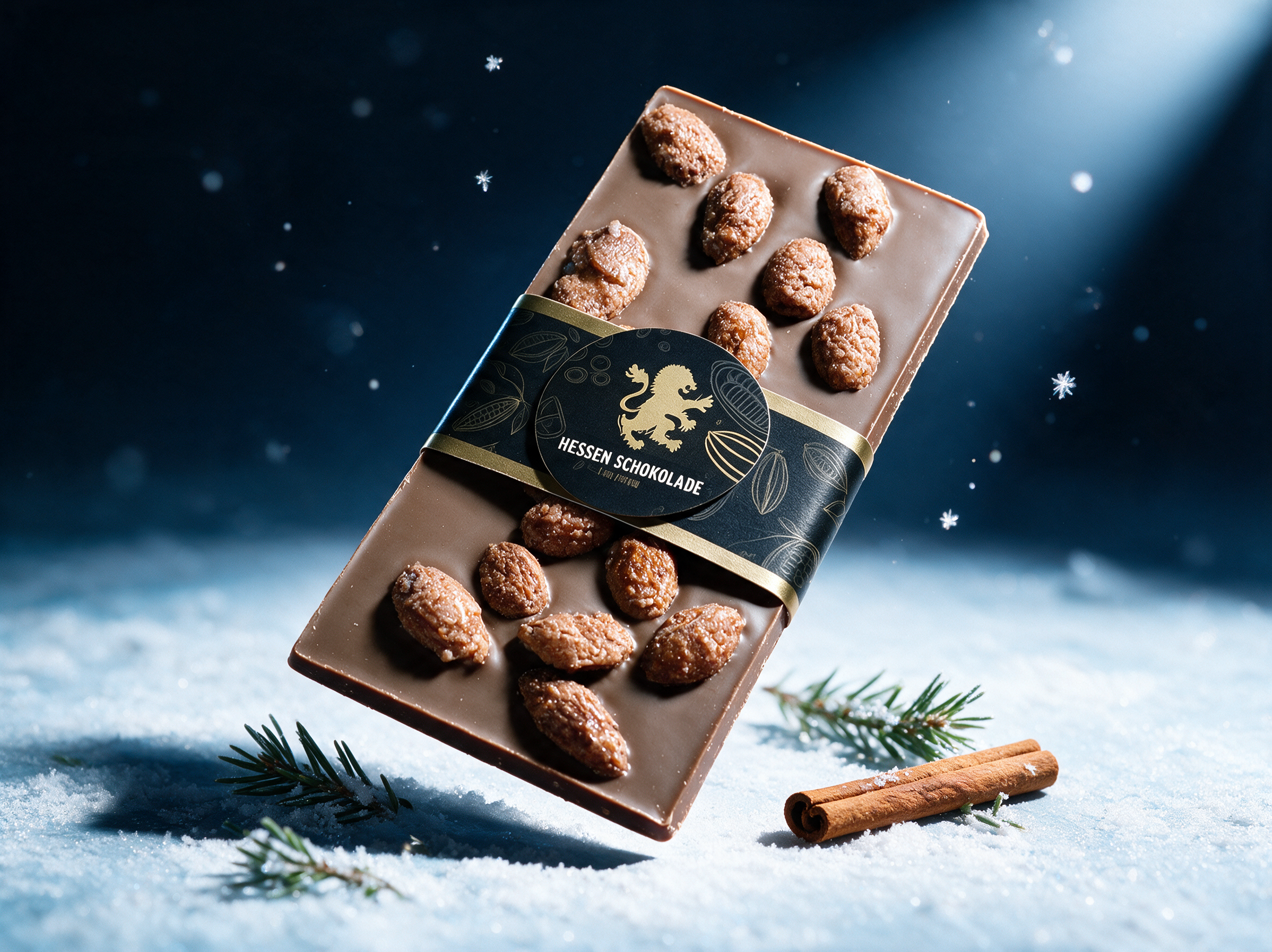 GUDE Winter Schokolade – Mandeltafel im Schnee