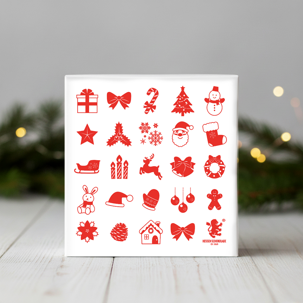 9er Frohe Weihnachten "RED" Pralinen Variation alkoholfrei