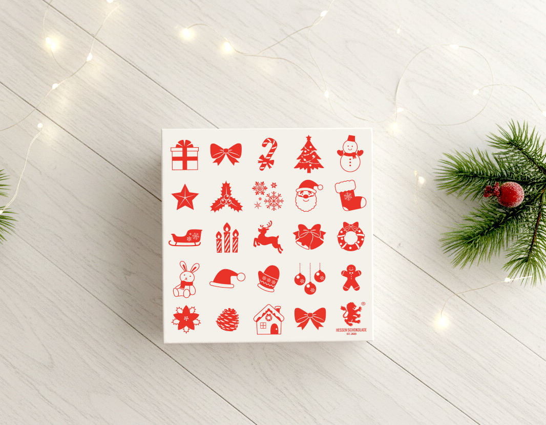 9er Frohe Weihnachten "RED" Pralinen Variation alkoholfrei