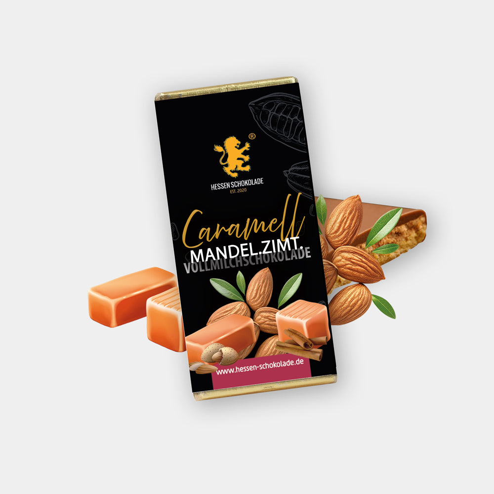 Karamell, Mandel, Zimt - Premium Vollmilchschokolade Pralinen-Schokoladenkreation