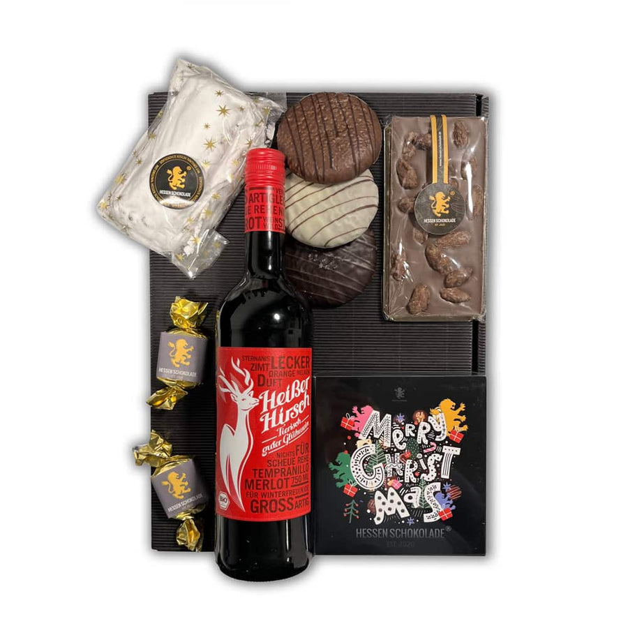 Weihnachtspräsent Hessen Schokolade Glühwein rot RED-ONE