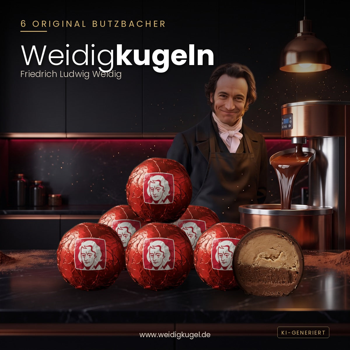 6 Original Butzbacher Weidigkugeln