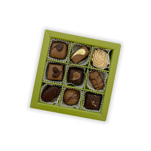 9er Nougat, Krokant und Marzipan Variation grün